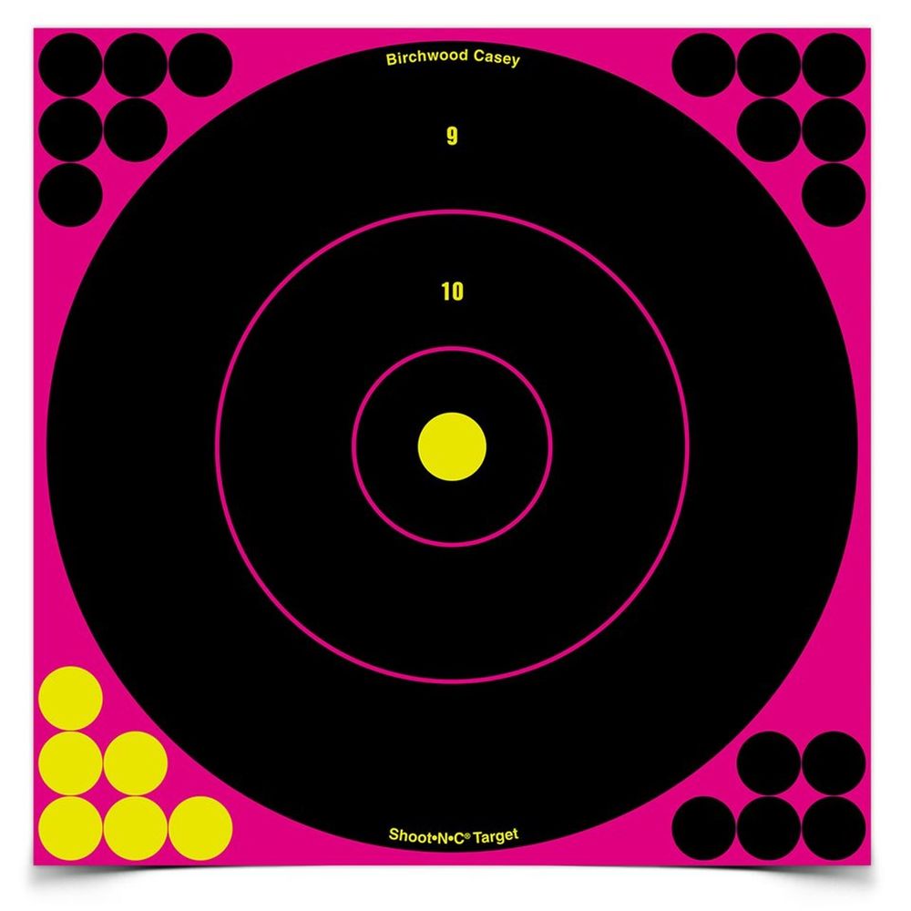 SHOOTNC 12IN PINK BULLSEYE TARGET / 5 TARGETS