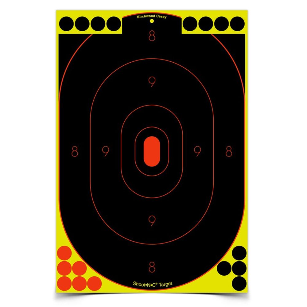 SHOOTNC 12IN X 18IN OVAL SILHOUETTE TARGET / 5 TARGETS