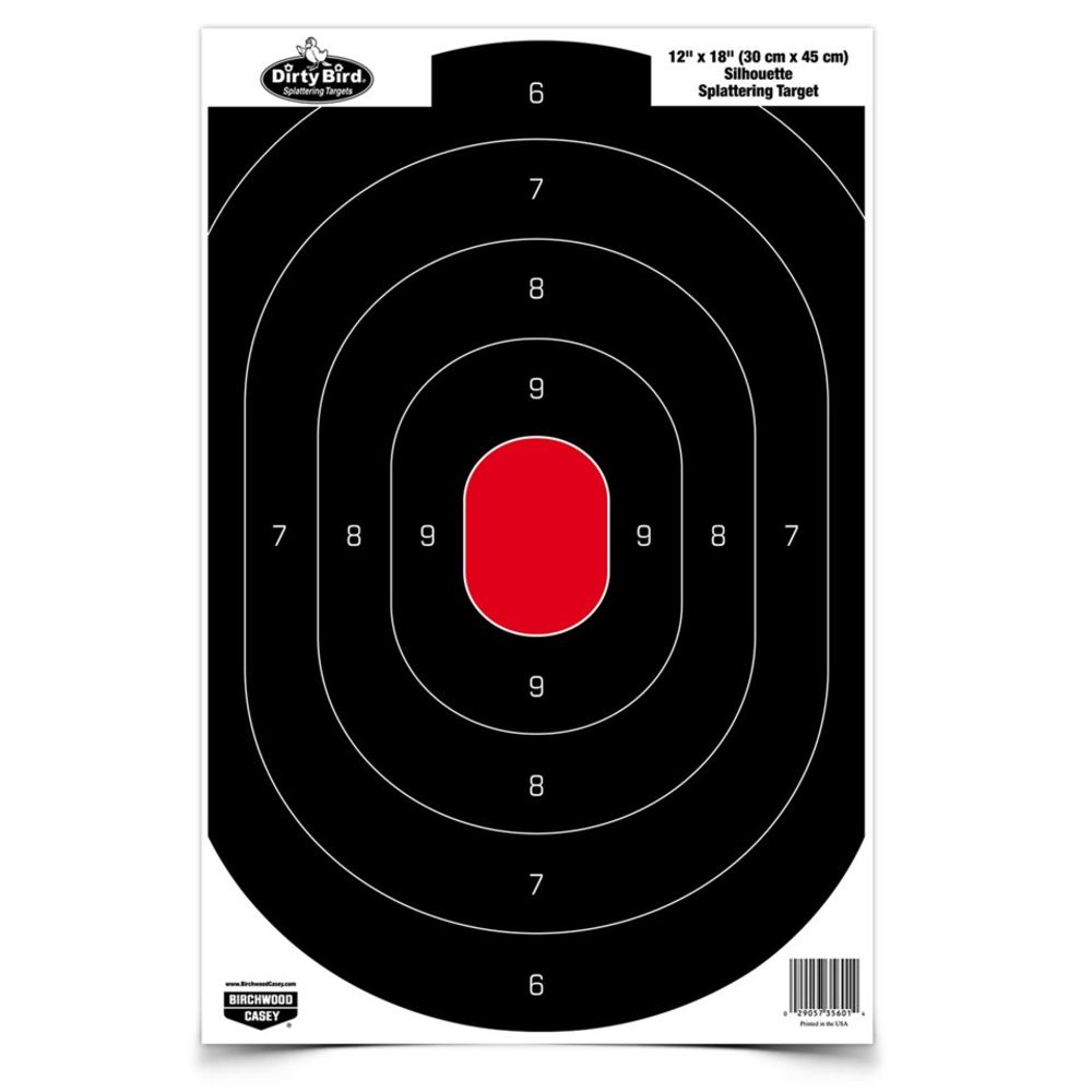 DIRTY BIRD 12IN X 18IN SILHOUETTE TARGET - 8 SHEETS