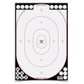 SHOOTNC 12IN X 18IN OVAL WHITE/BLACK SILHOUETTE / 5 TARGETS