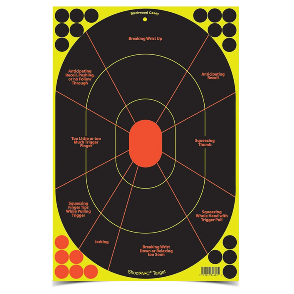 SHOOTNC 12IN X 18IN HANDGUN TRAINER TARGET / 5 TARGETS
