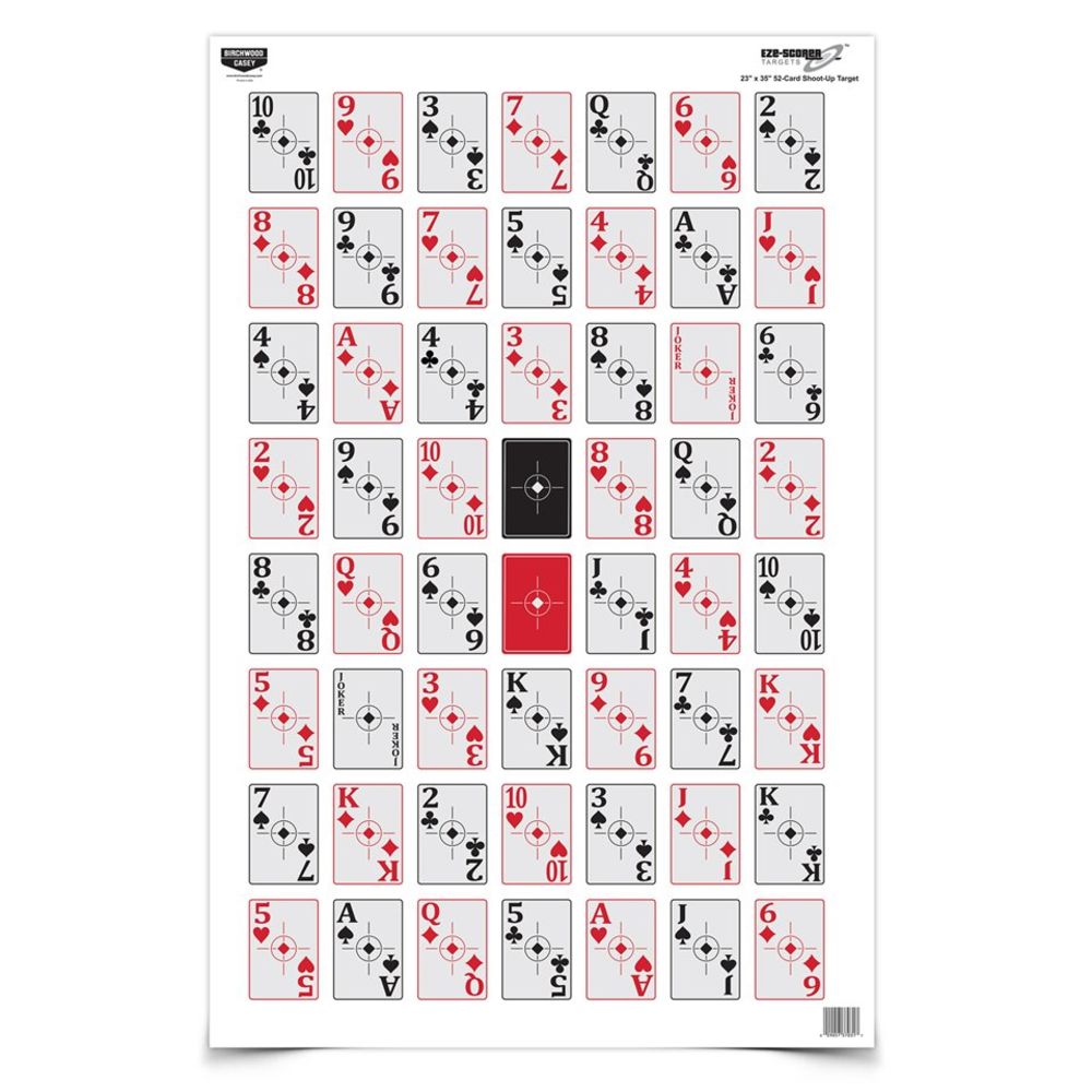 EZE-SCORER 23IN X 35IN 52-CARD SHOOT-UP - 5 PAPER TARGETS (FOLDED)
