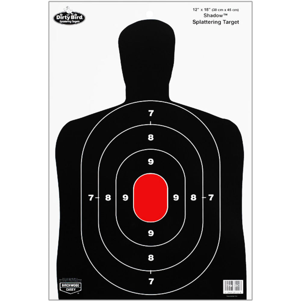 DIRTY BIRD 12IN X 18IN BC-27 SILHOUETTE TARGET - 8 SHEETS