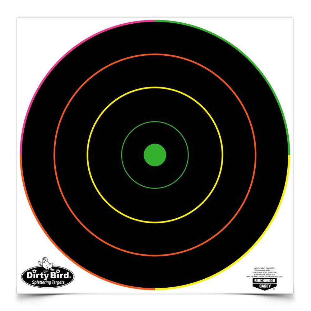 DIRTY BIRD 12IN MULTI-COLOR BULLSEYE TARGETS - 10 SHEETS