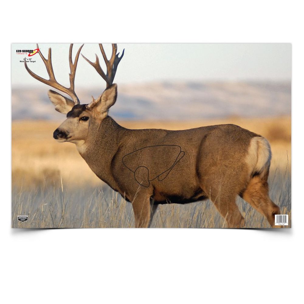EZE-SCORER23IN X 35IN MULE DEER - 2 PAPER TARGETS (FOLDED)