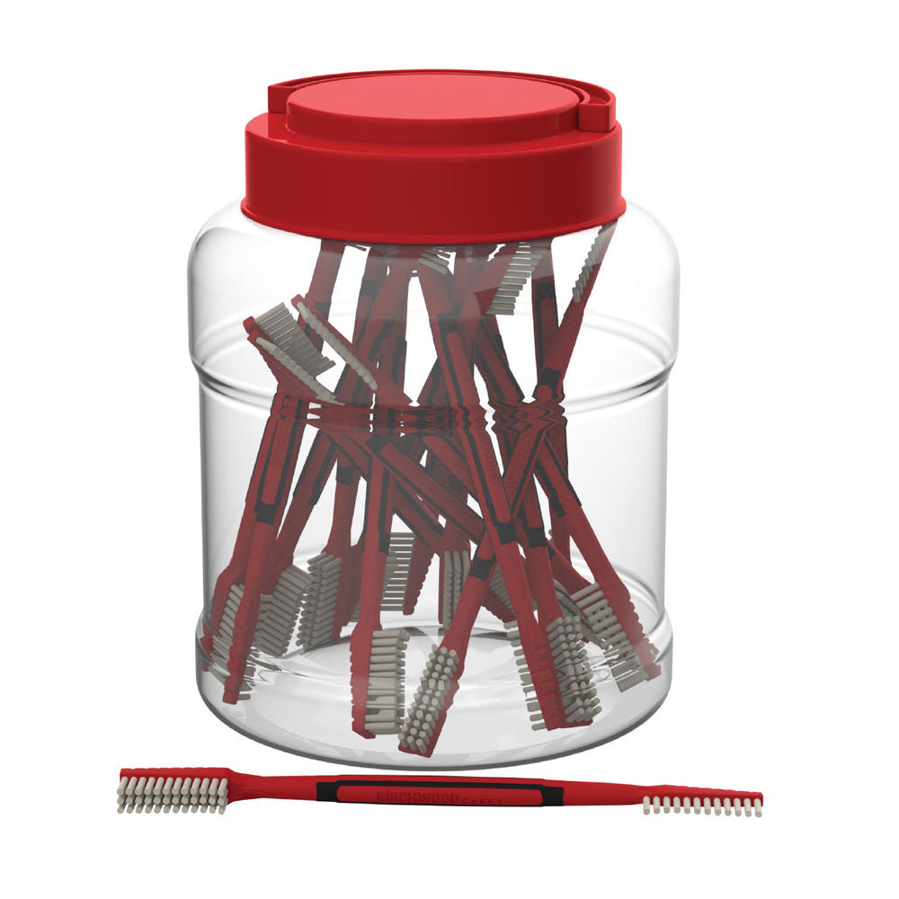 DUAL END CLEANING BRUSHES IN PLASTIC TUB (25 PACK)