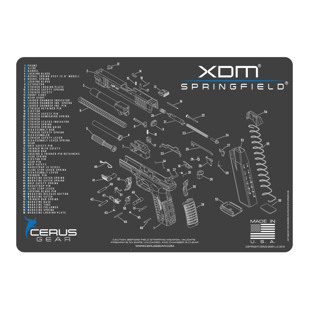 SPRINGFIELD XDM SCHEMATIC CHAR GRAY