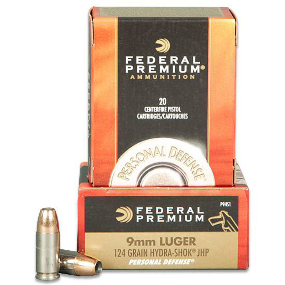 HYDRA SHOK 9MM 124GR JHP 20RD/BX