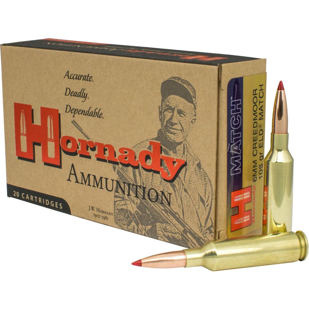 AMMO 6MM CREEDMOOR 108GR ELD-M 20/BX