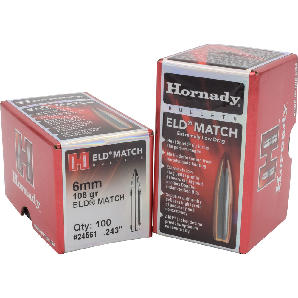 BULLET 6MM .243 108 GR ELD MATCH 100/BX