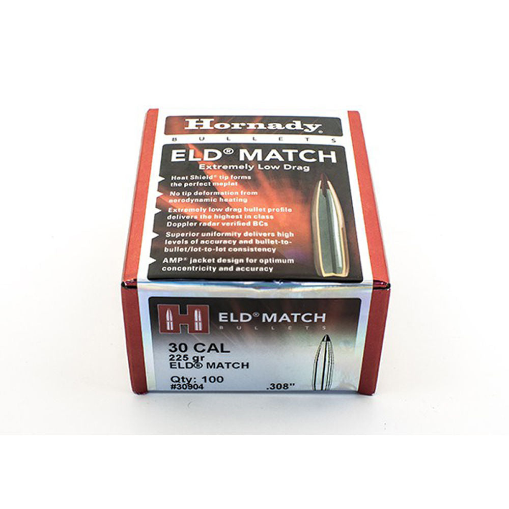 BULLET 30 CAL .308 225 GR ELD MATCH 100/BX
