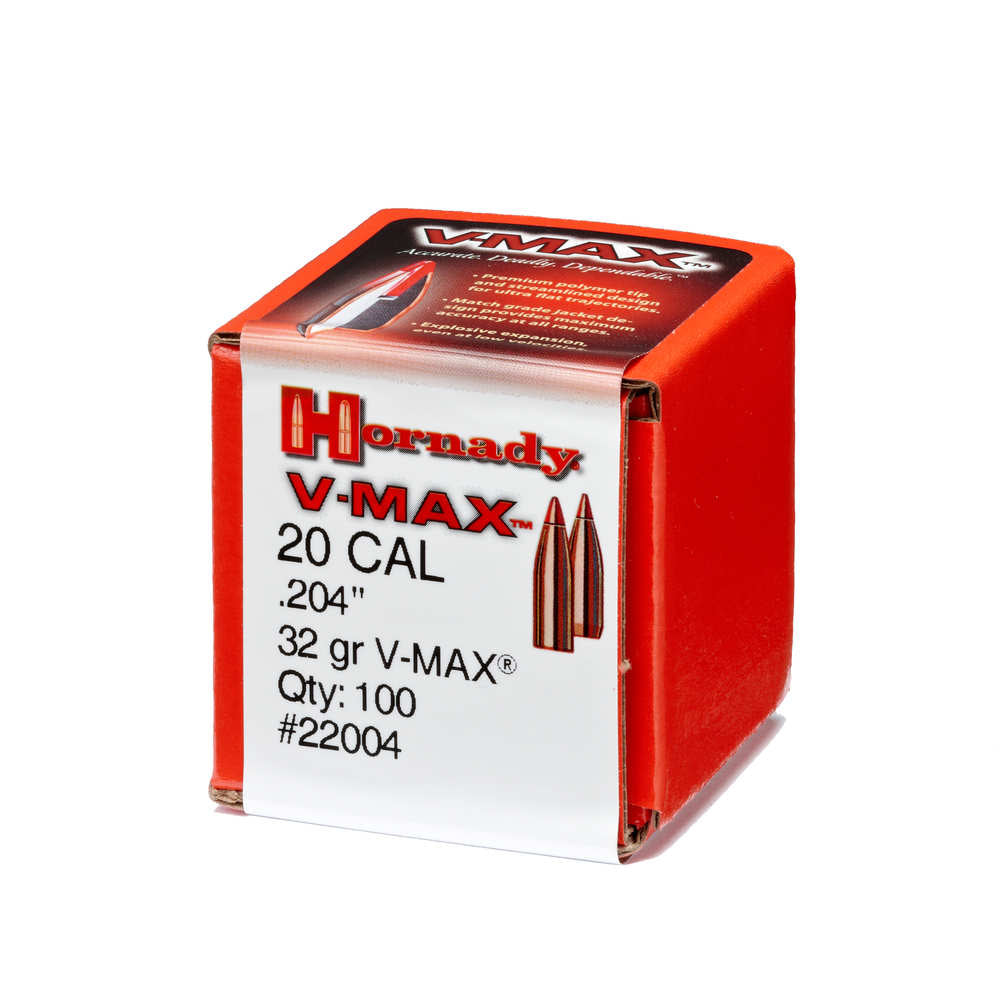 BULLET 20 CAL 204 32GR V-MAX 100/BX