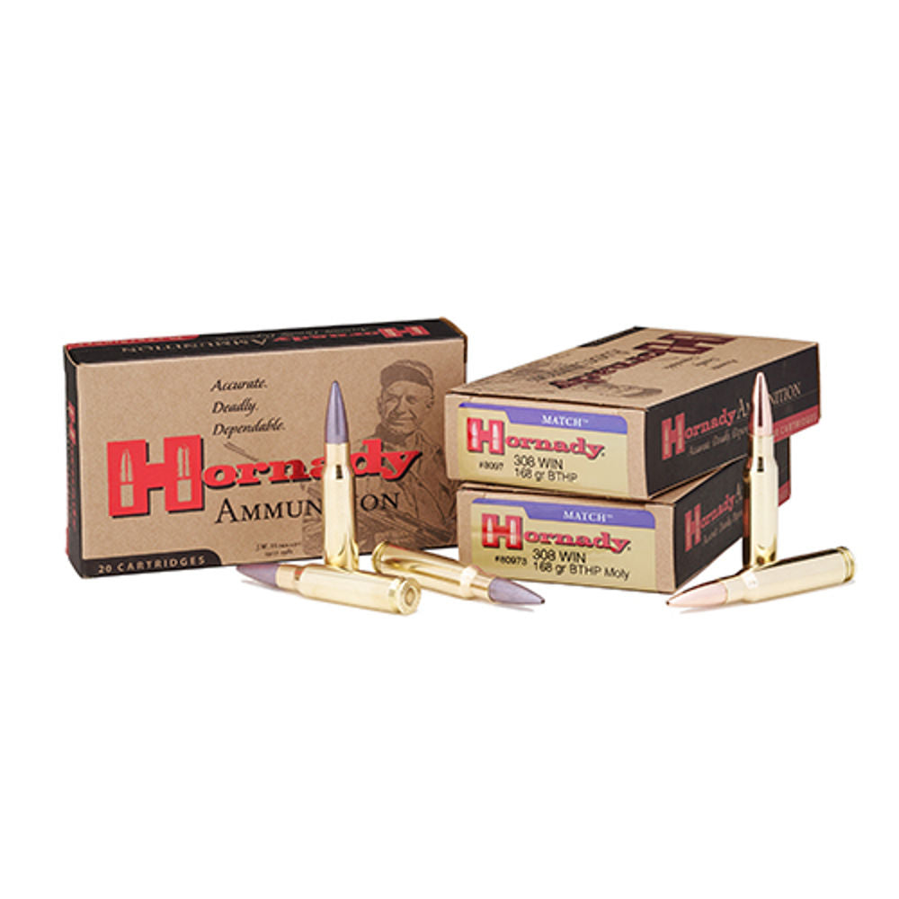 AMMO MATCH 308 WIN 168GR BTHP 20/BX