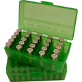 AMMO BOX 50RD FLIP TOP 9MM CLR GRN