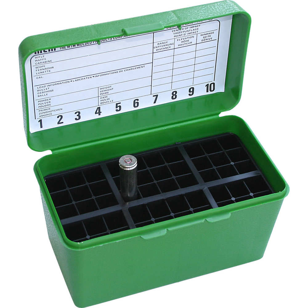 DLX XLG RIFLE AMMO CASE 50RD - GREEN