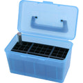 DLX XLG RIFLE AMMO CASE 50RD - CLR BLUE