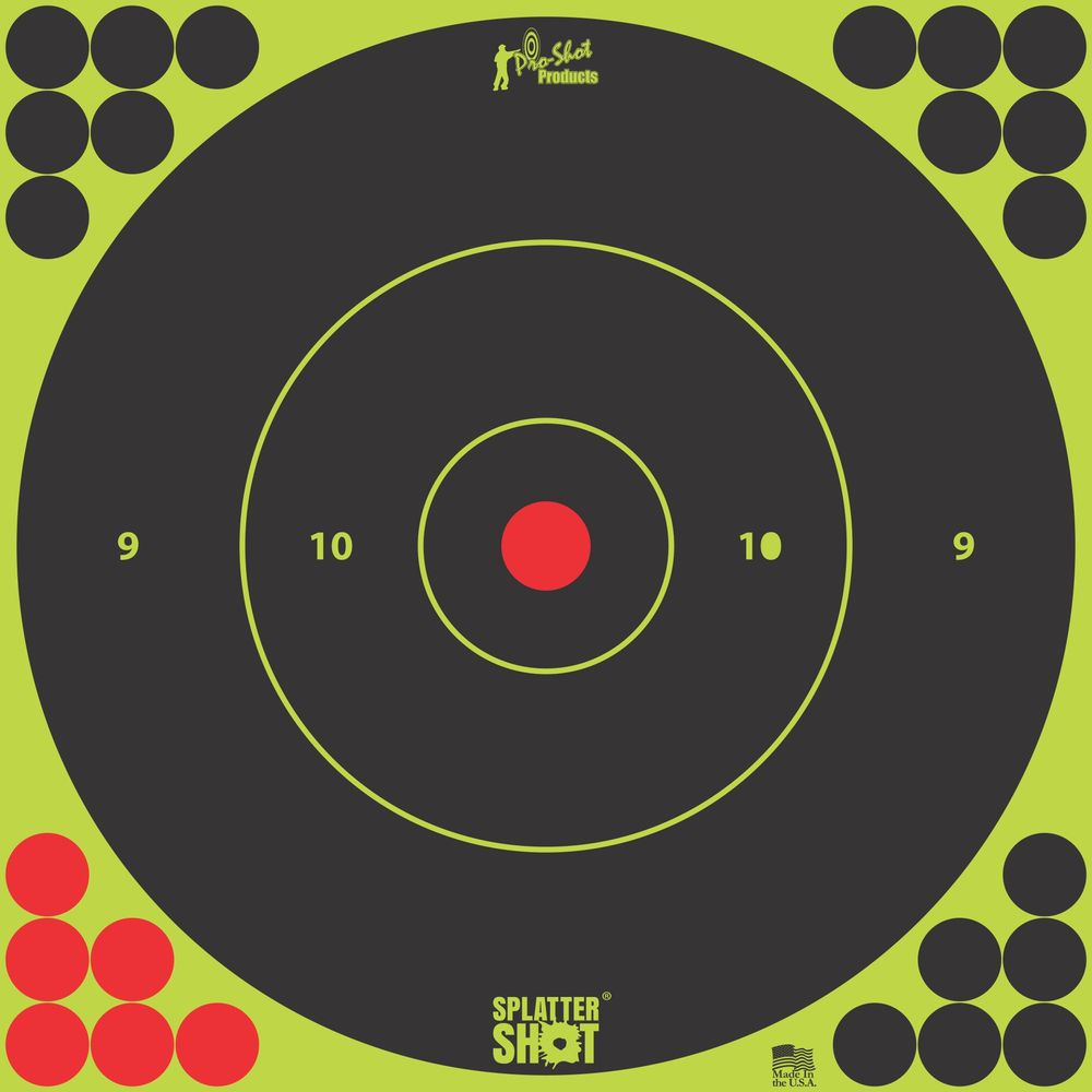6 SPLATTERSHOT BULLSEYE GRN 12 TARGET PK