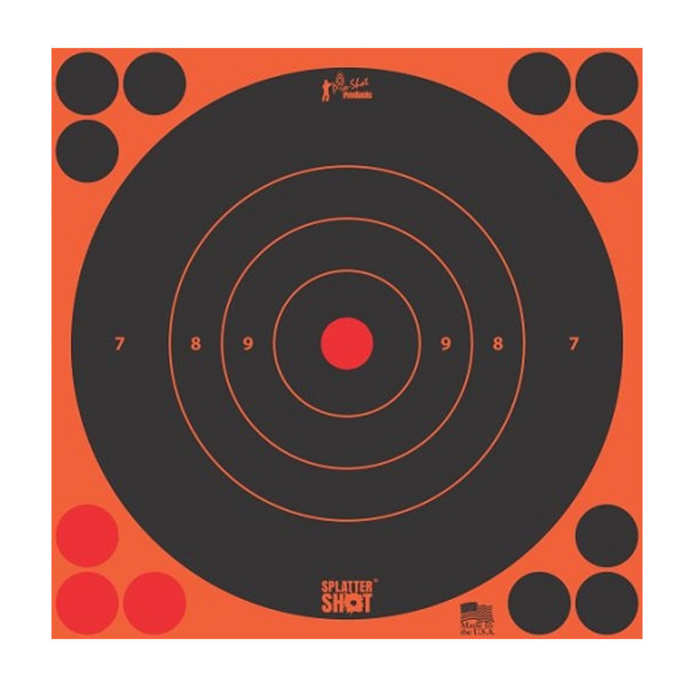 8IN ORG BULLS EYE TARGET 6 QTY PK BG