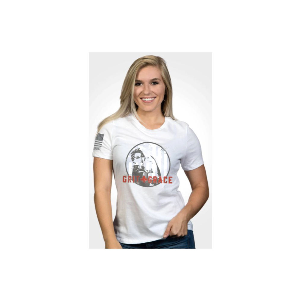 WOMEN RELAX FIT SHIRT GRIT/GRACE WHT 2XL
