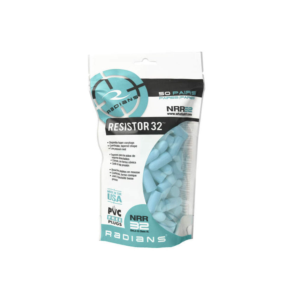 50 PAIR AQUA EARPLUGS IN RESEALABLE BAG