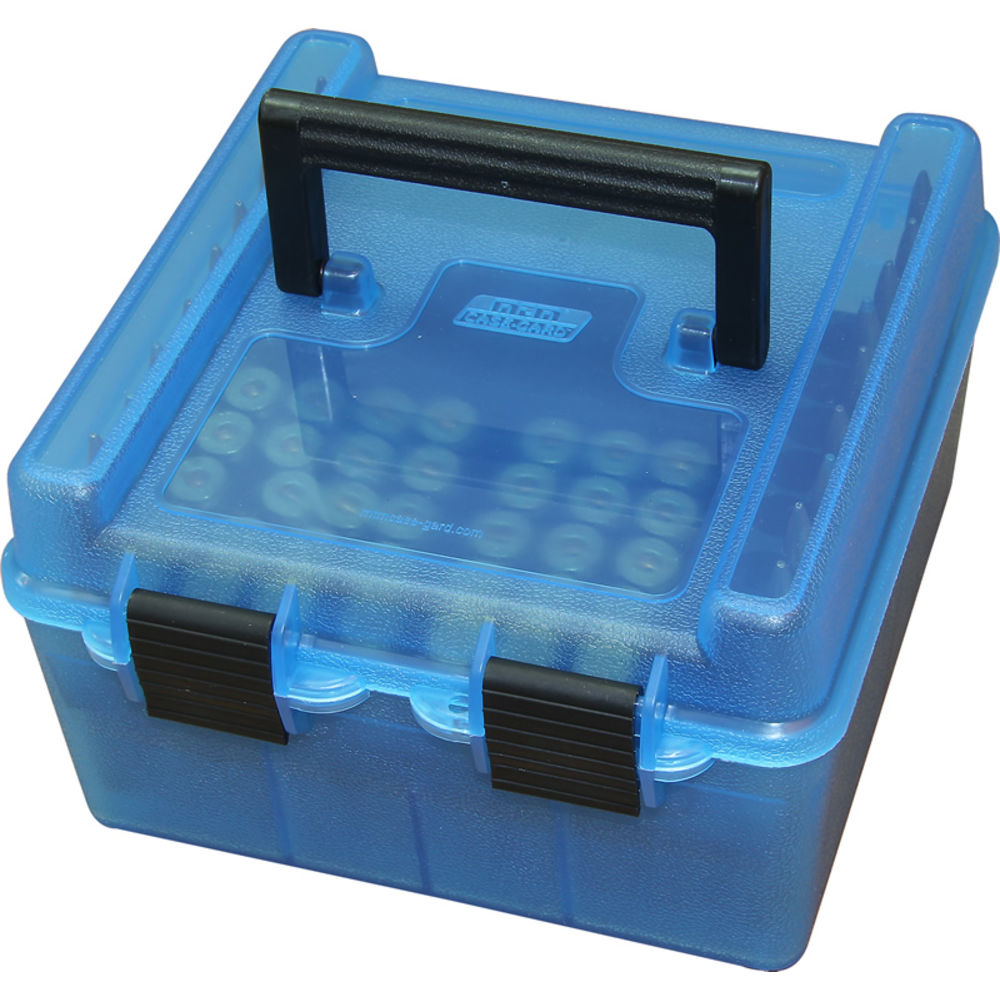 DLX AMMO BOX 100RD 22-250-458WIN CLRBL