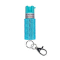 JEWELED PEPPER SPRAY/KEY RING TEAL