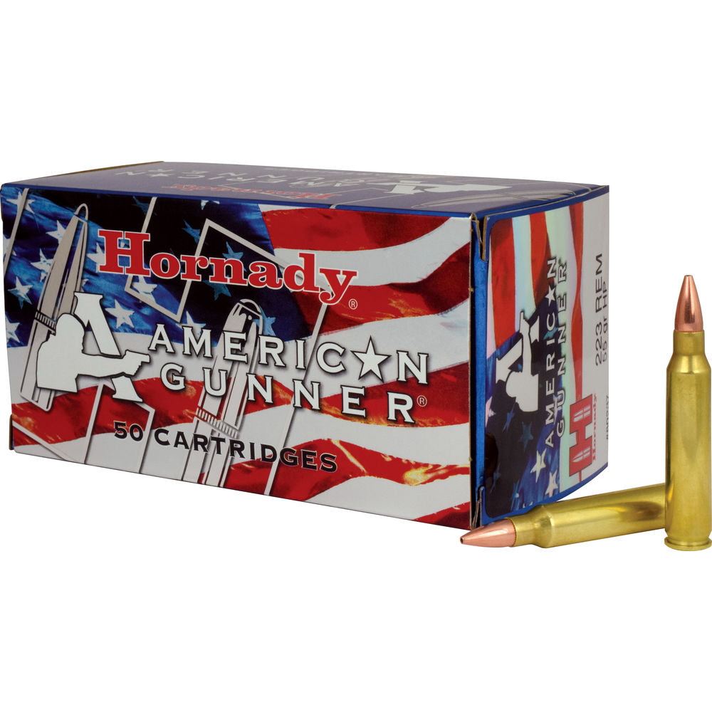 AMMO AMER GUNR 223 REM 55 GR HP AG 50/BX