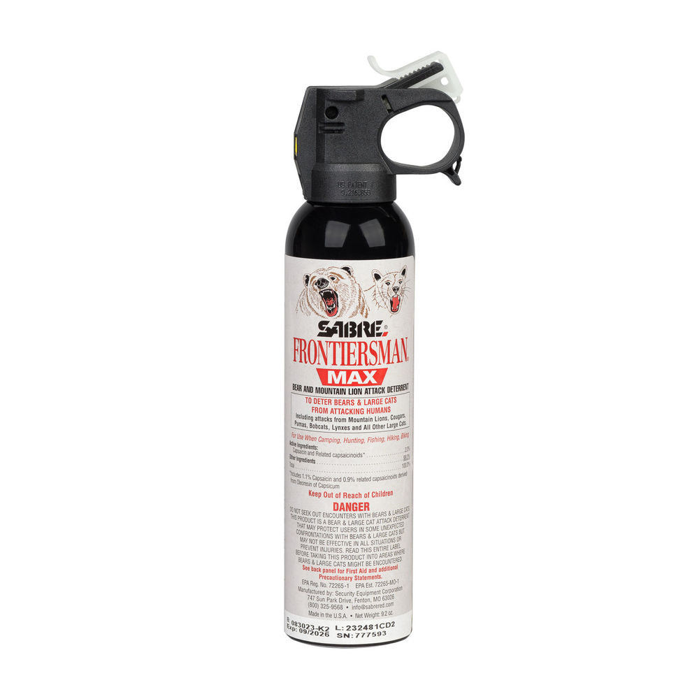 SABRE FRONTIERSMAN 9.2 OZ BEAR/MNT LION SPRY