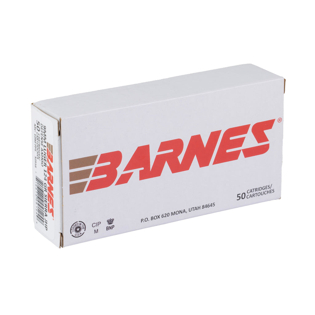 BARNES DEFENSE 9MM 124GR 50/500