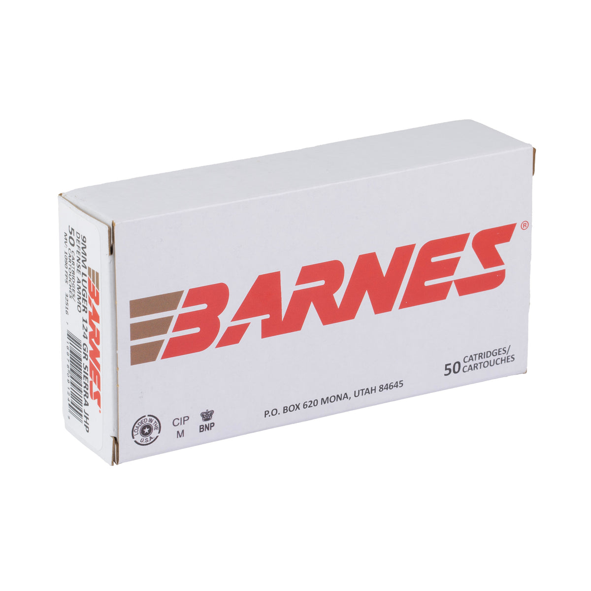 BARNES DEFENSE 9MM 124GR 50/500
