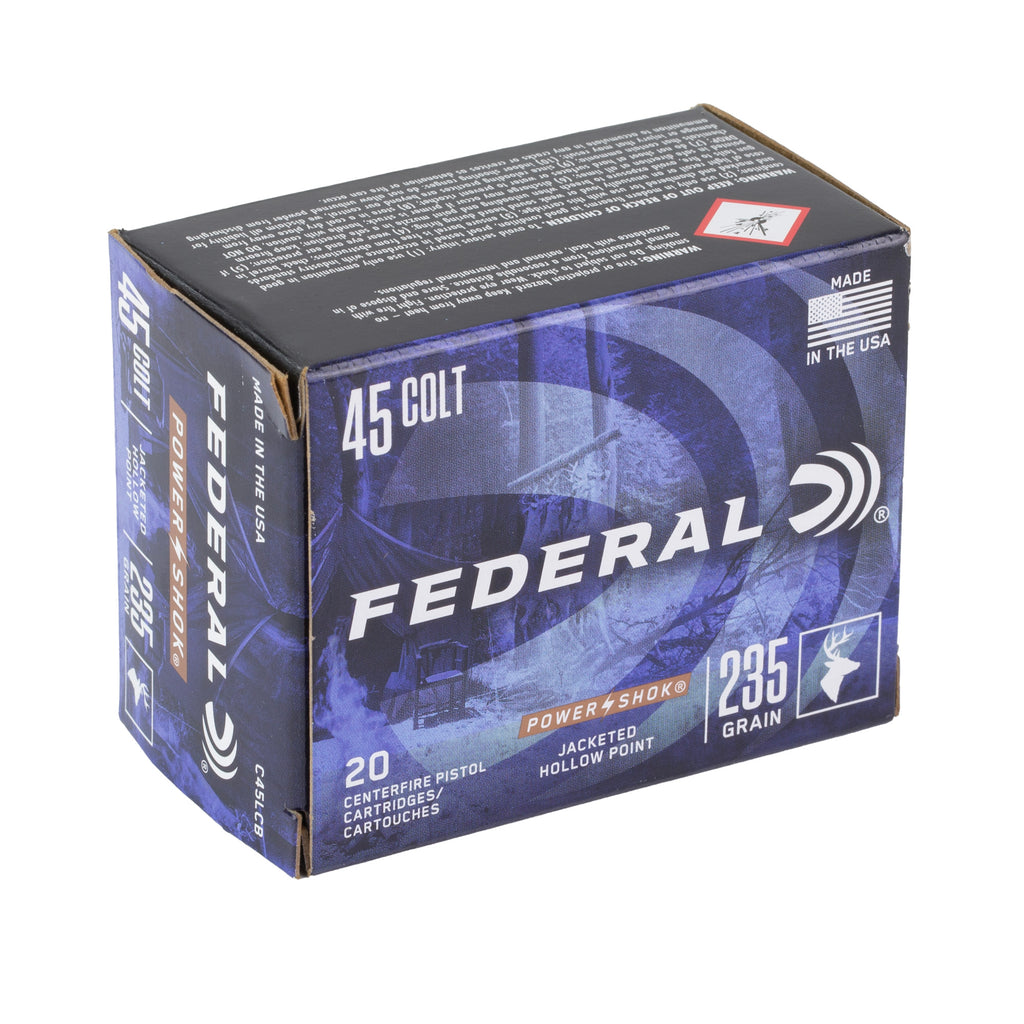 FED PWRSHK 45COLT 235GR JHP 20/200