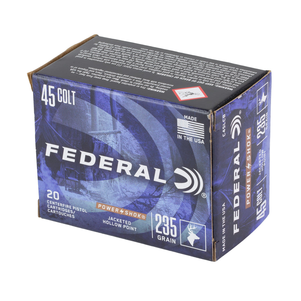 FED PWRSHK 45COLT 235GR JHP 20/200