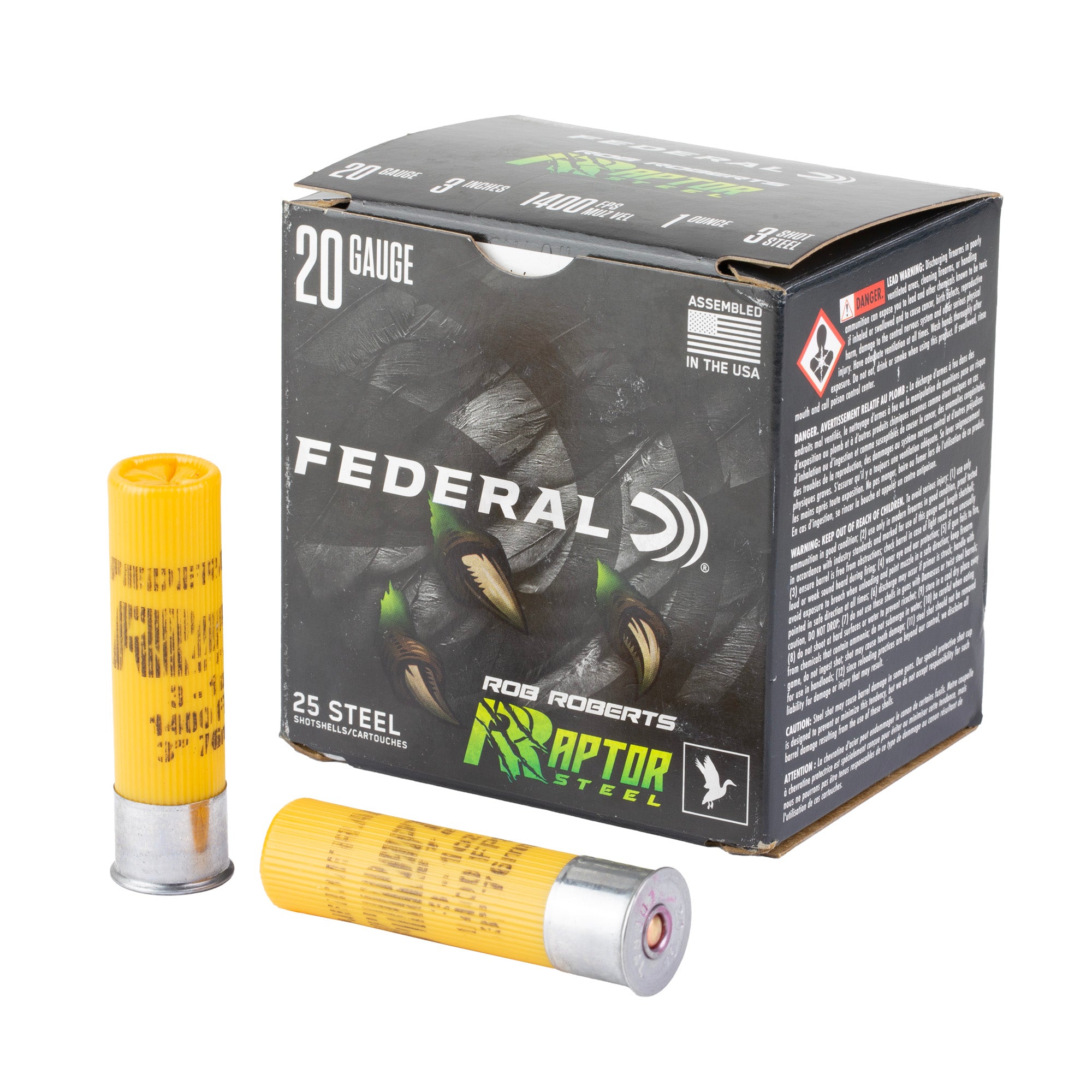 FED RAPTOR STEEL 20GA 3 1OZ #3 25