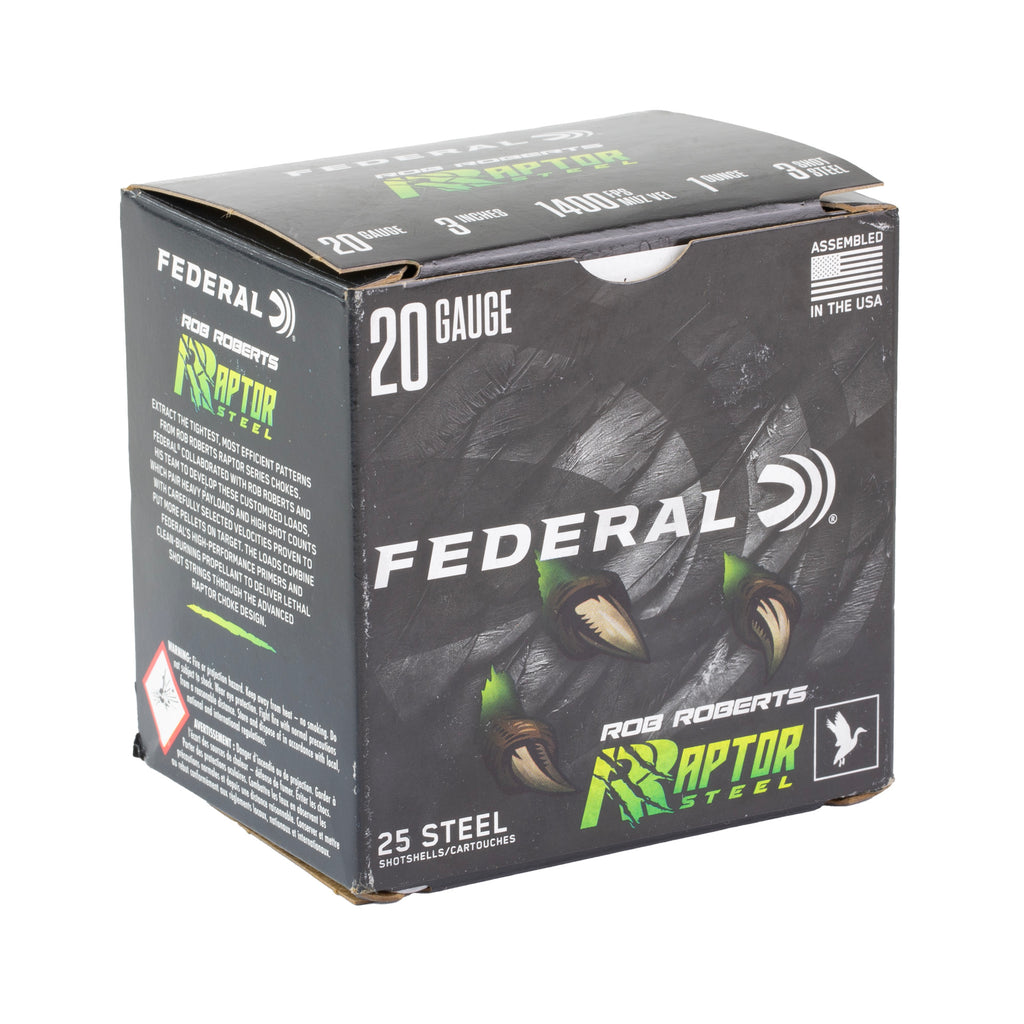 FED RAPTOR STEEL 20GA 3 1OZ #3 25