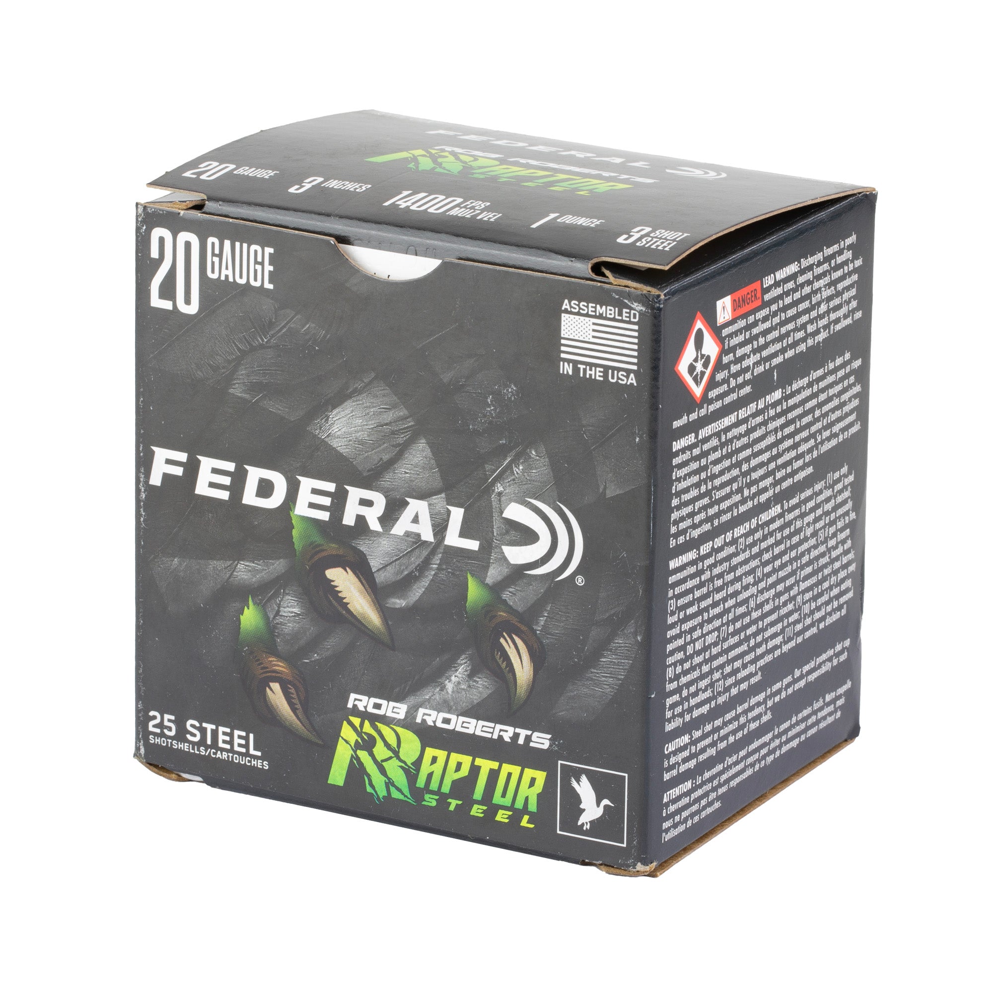 FED RAPTOR STEEL 20GA 3 1OZ #3 25