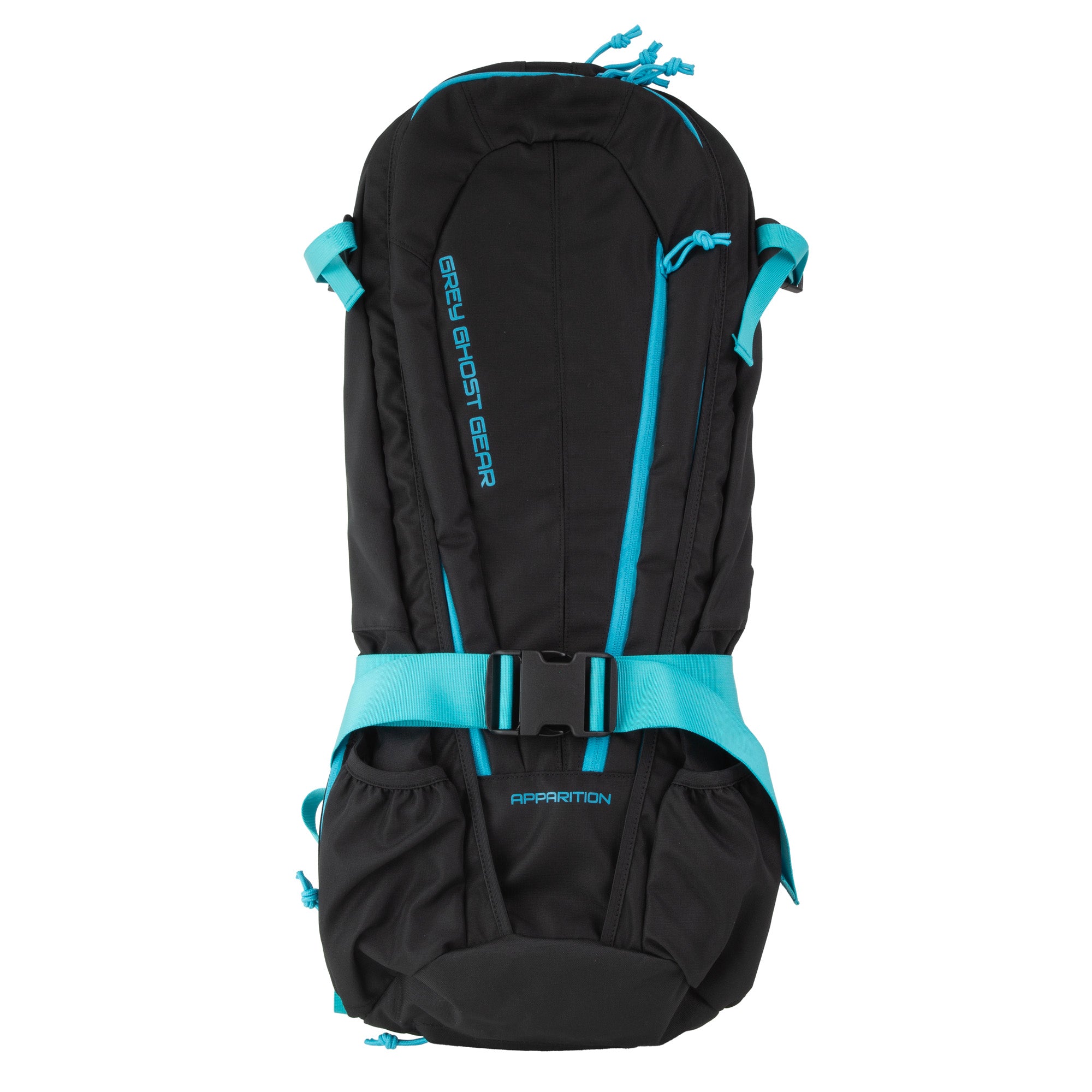 GGG APPARITION SOLID BLK W/CYAN ZIPS