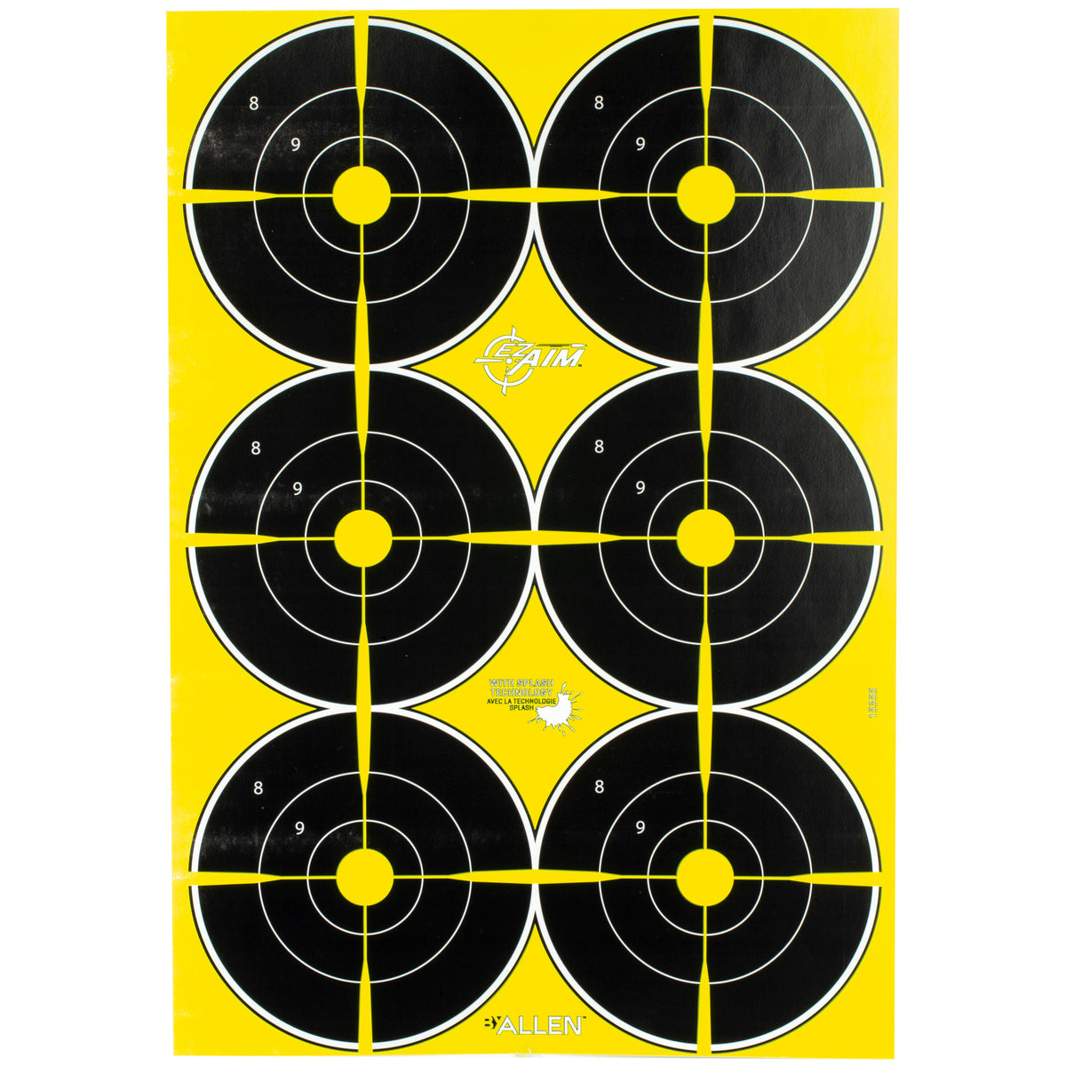 ALLEN EZ AIM 12X18 BULLSEYE 8PK