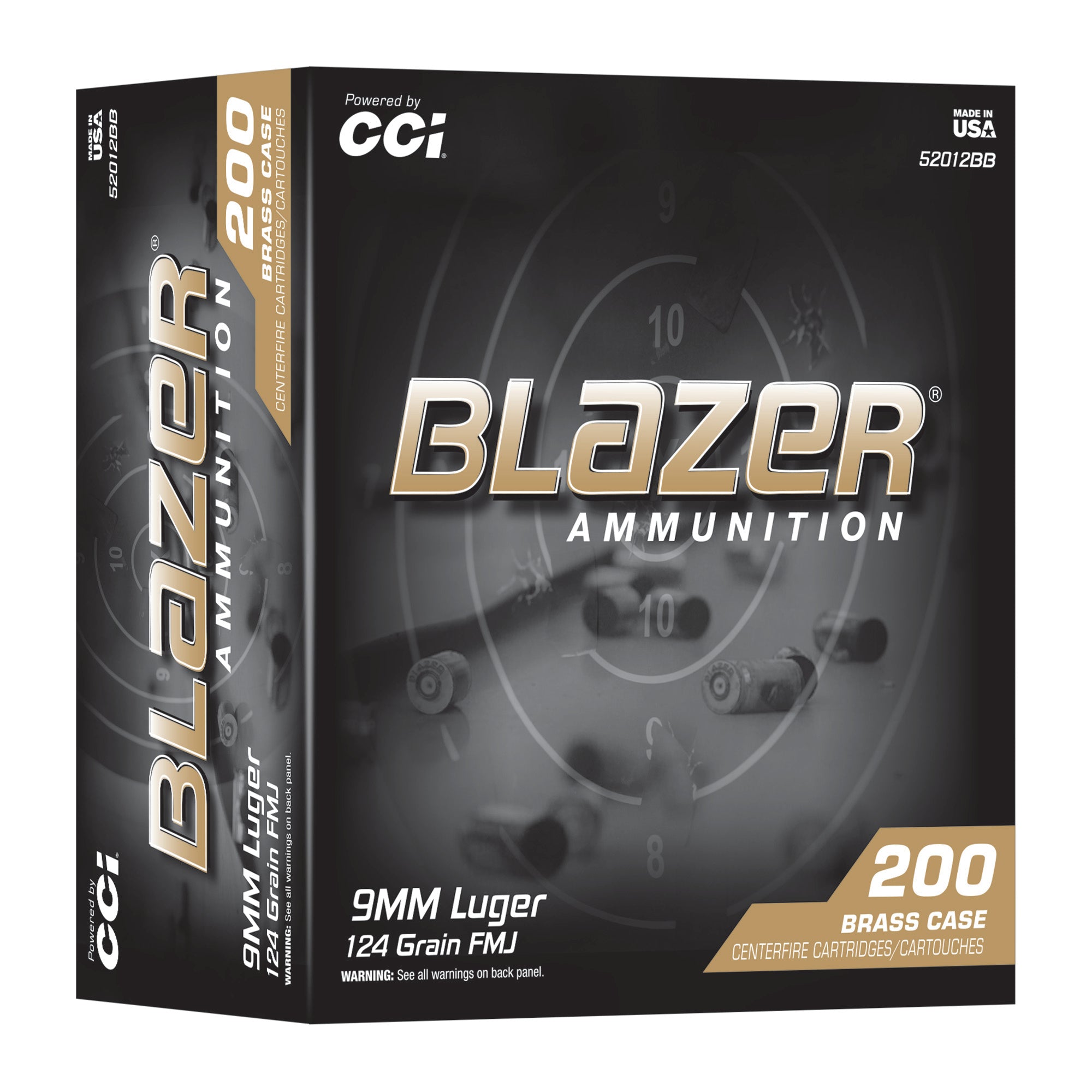 BLAZER 9MM 124GR FMJ 200RD TRAY