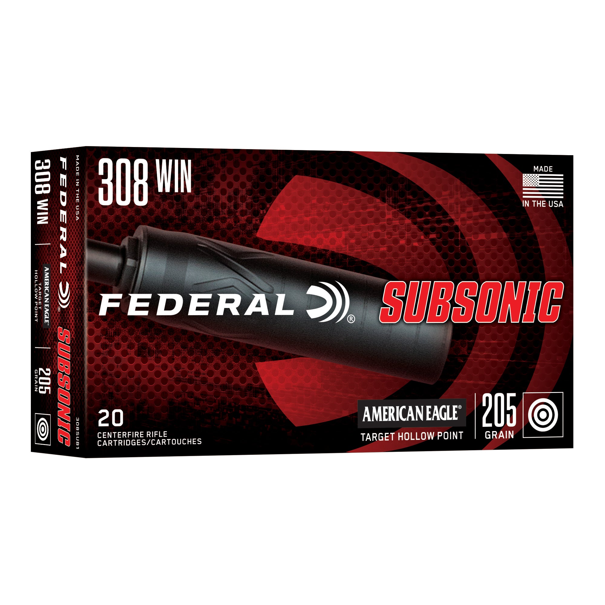 FED SUBSONIC 308WIN 205GR THP 20/200