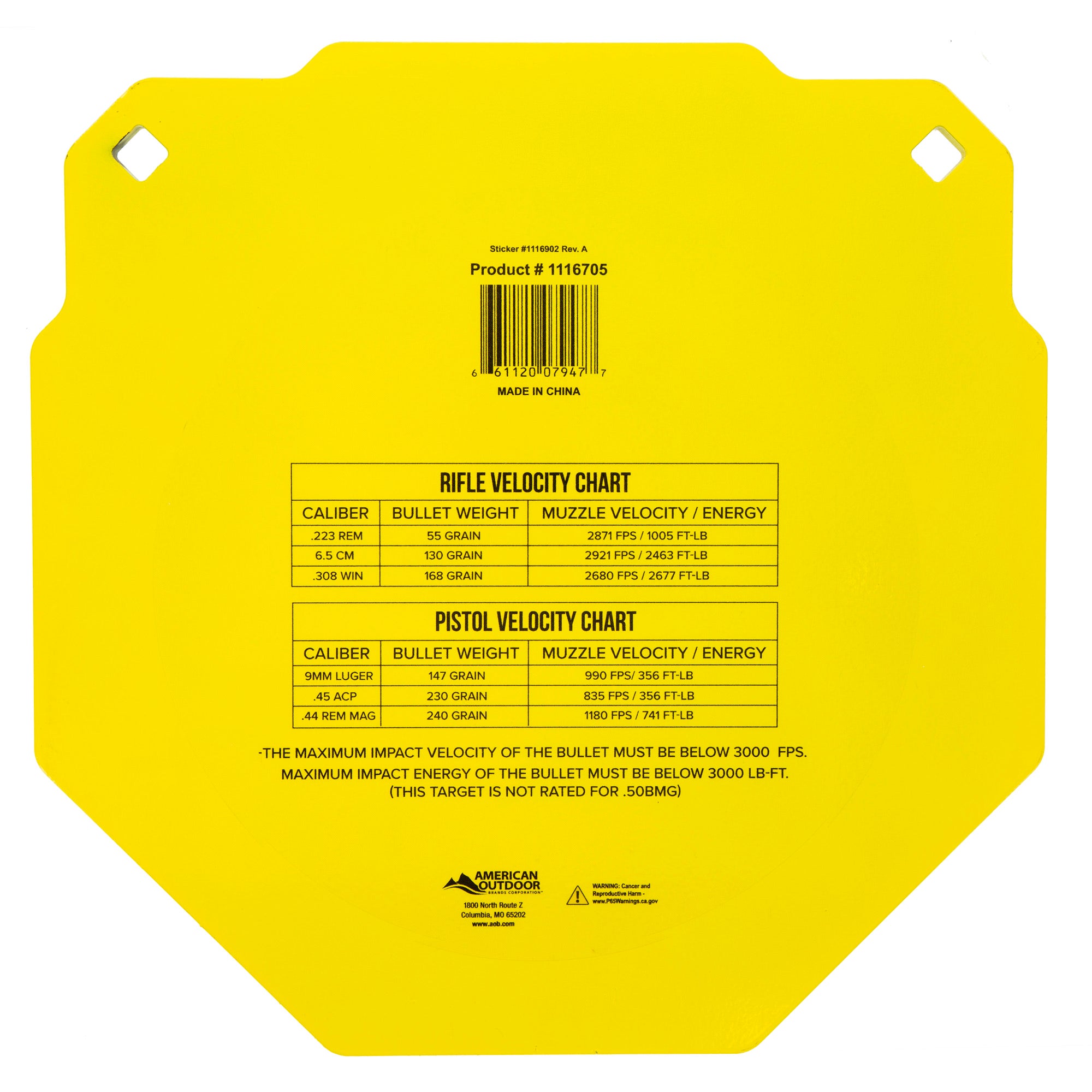 CALDWELL AR500 13 OCTAGON