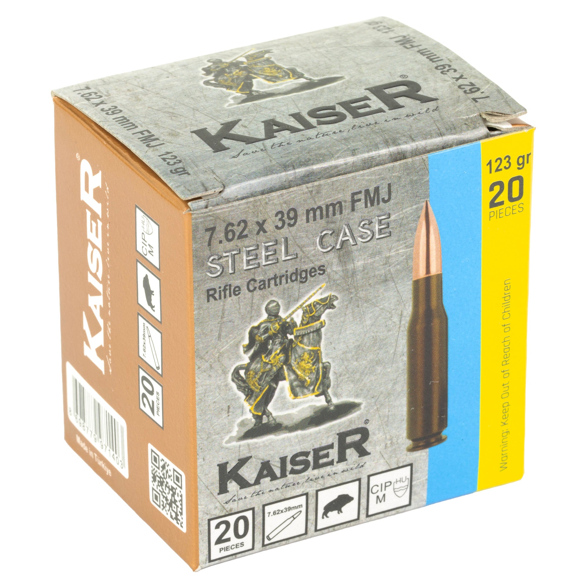 KAISER 7.62X39 123GR FMJ 20/1000