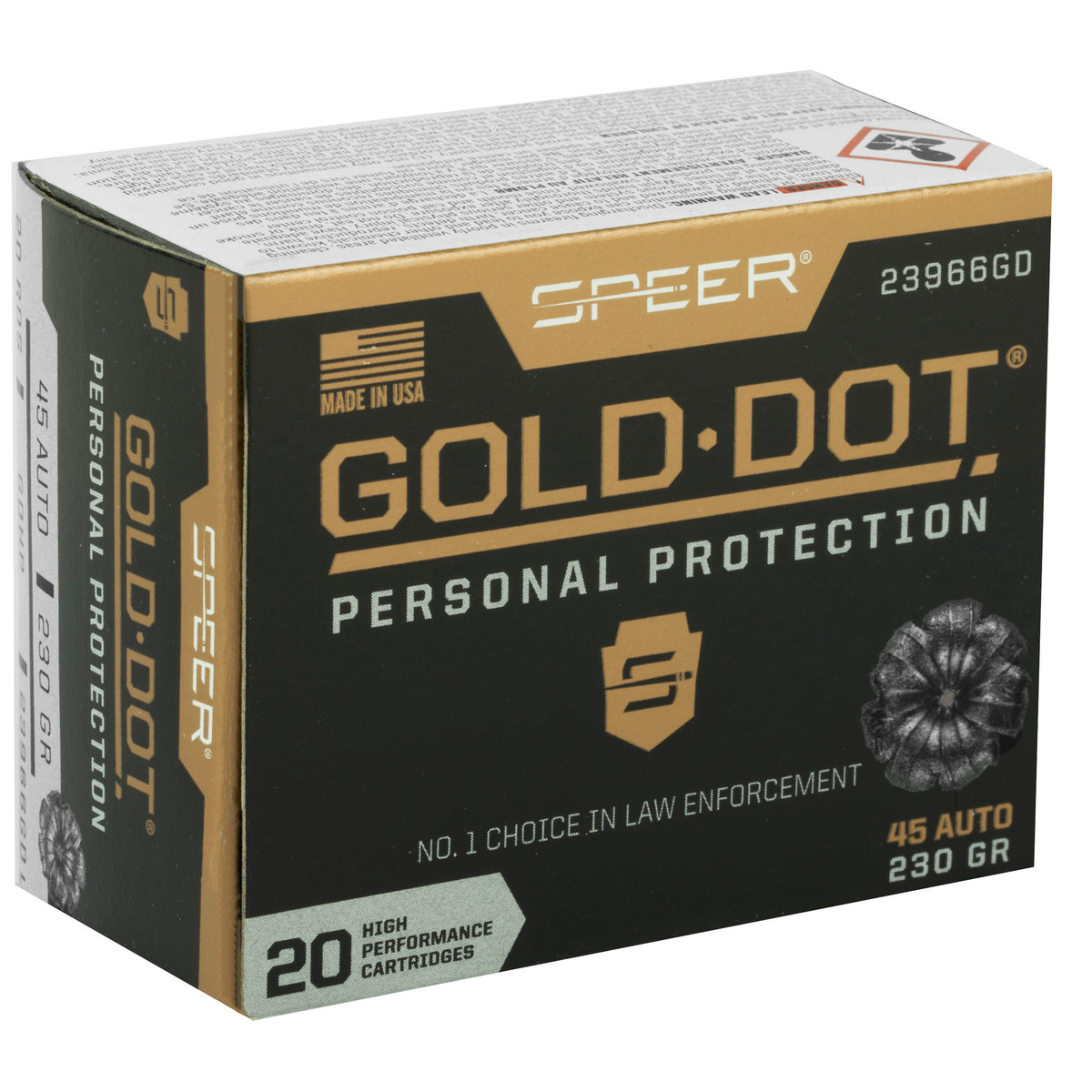 SPR GOLD DOT 45ACP 230GR HP 20/200