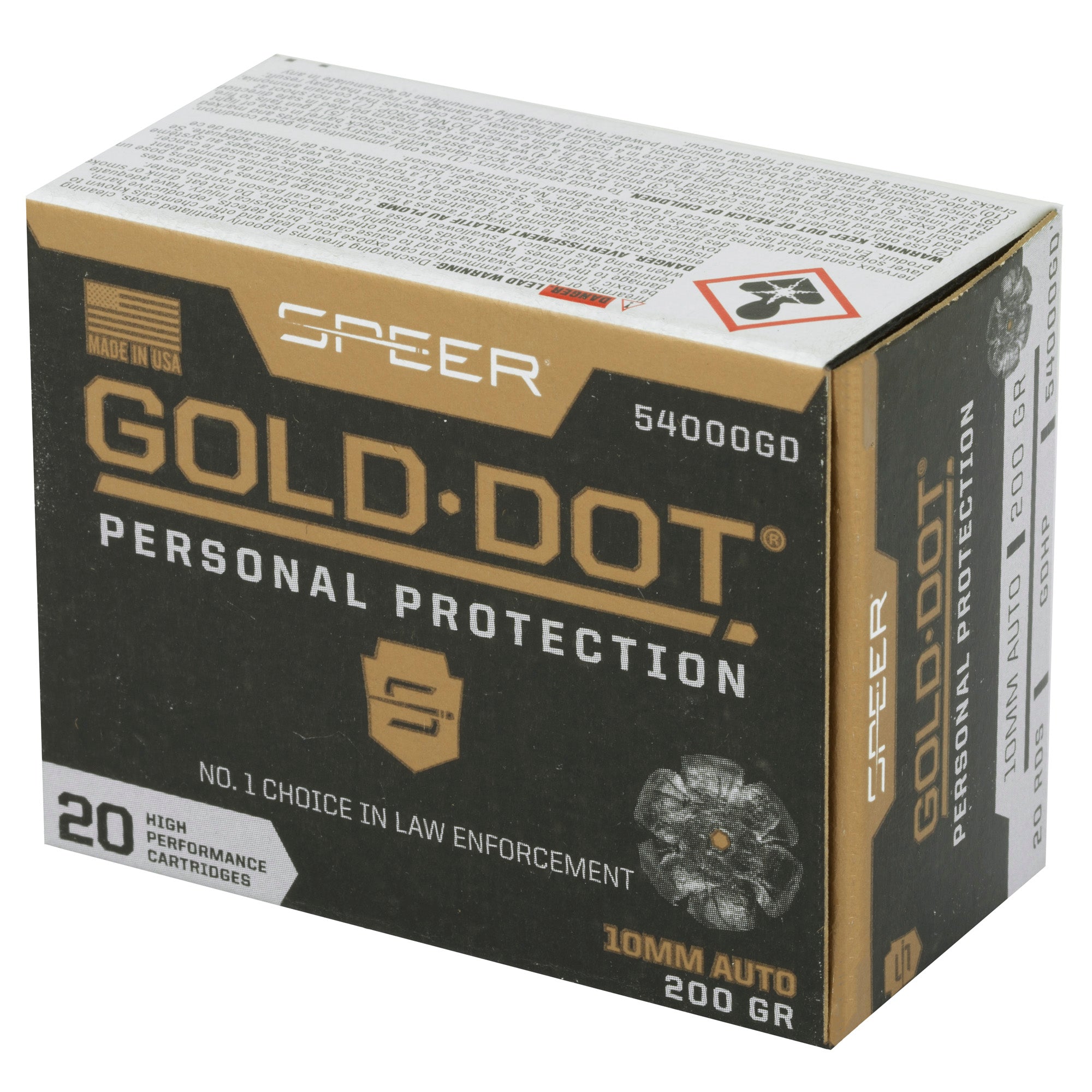 SPR GOLD DOT 10MM 200GR HP 20/200