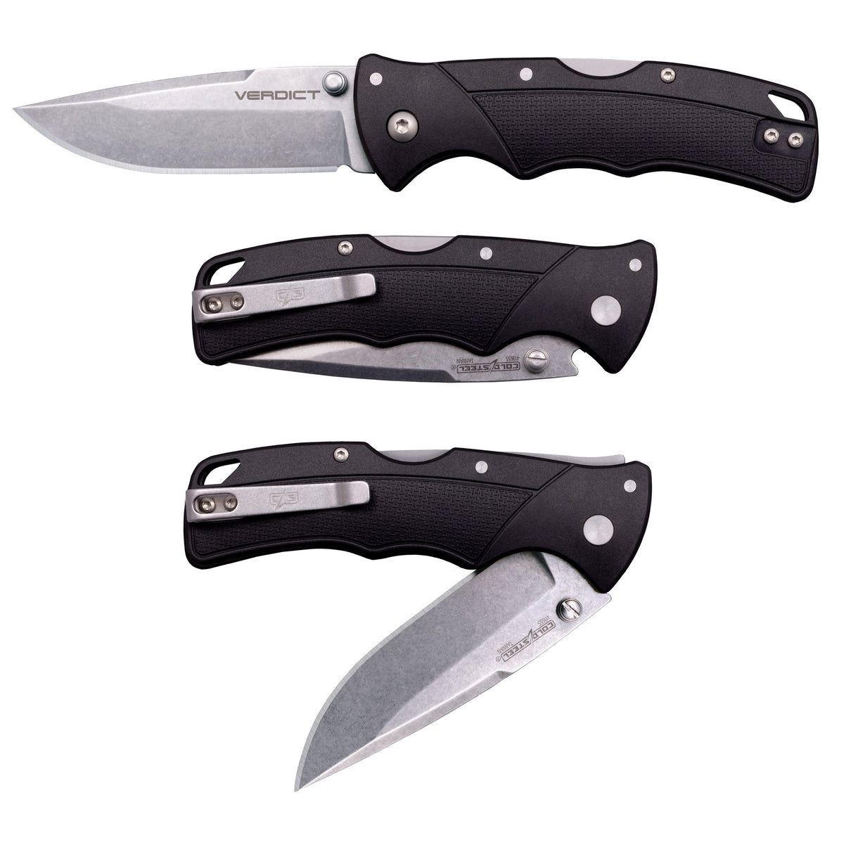 COLD STEEL VERDICT 3 CLIP POINT BLK