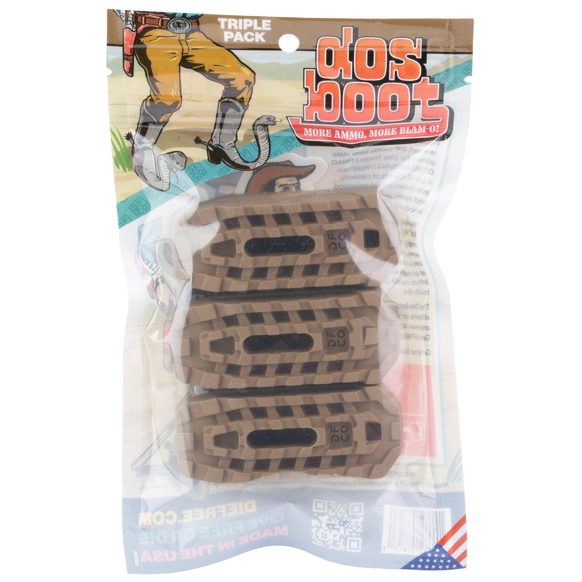 DFCO DOS BOOT +2 3PK COYOTE