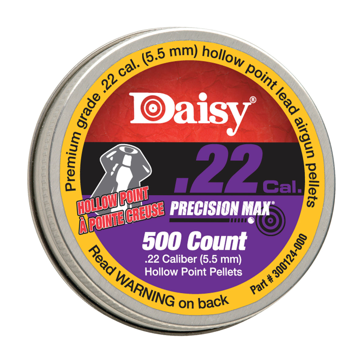 DAISY 22CAL HP PELLETS 500 COUNT TIN