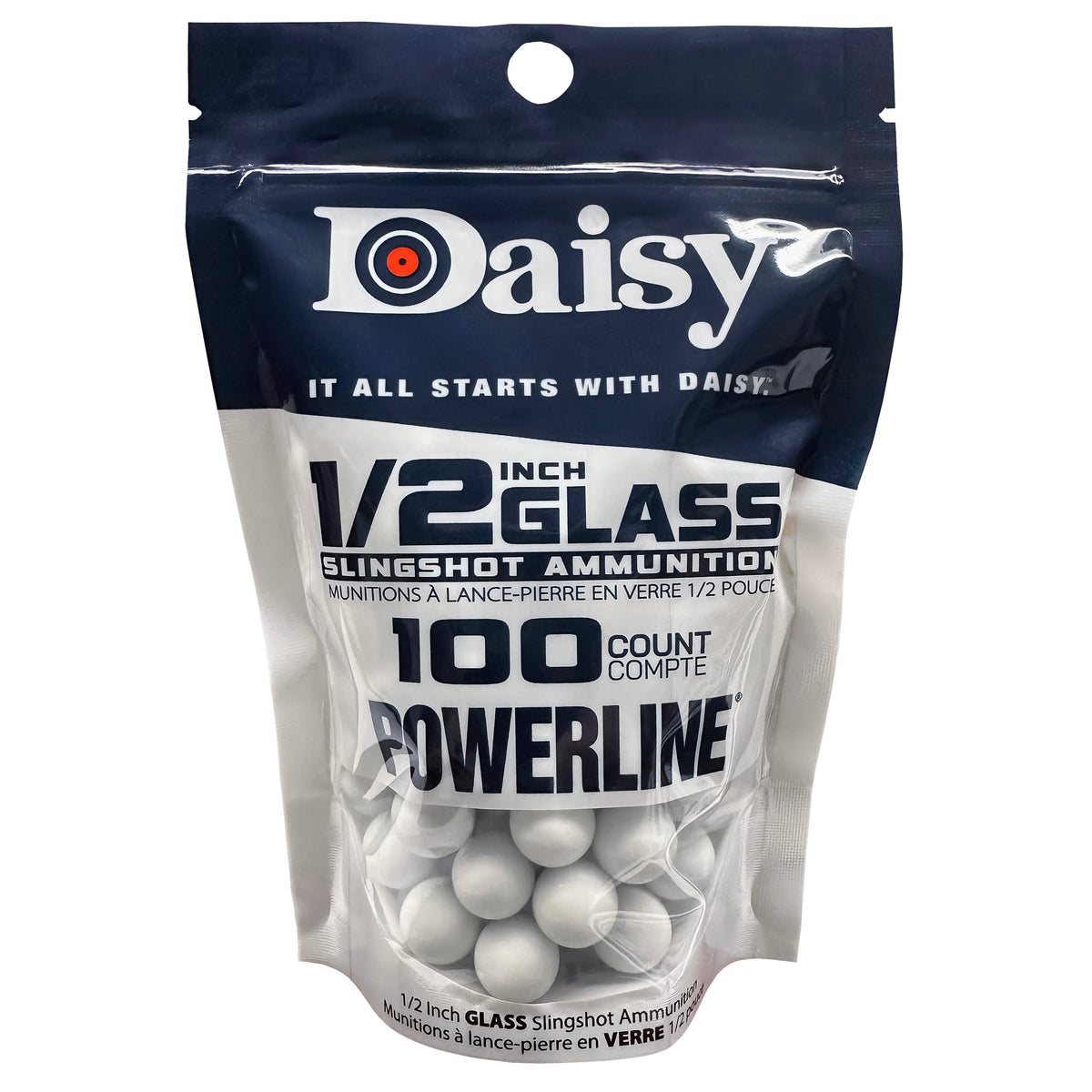 DAISY 1/2 GLASS SLINGSHT AMMO 100CT