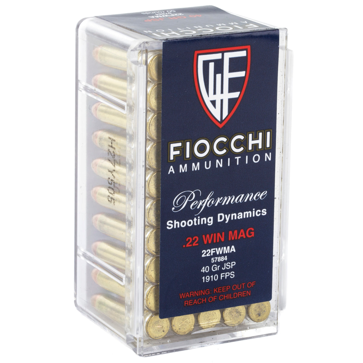 FIOCCHI 22WMR 40GR JSP 50/2000