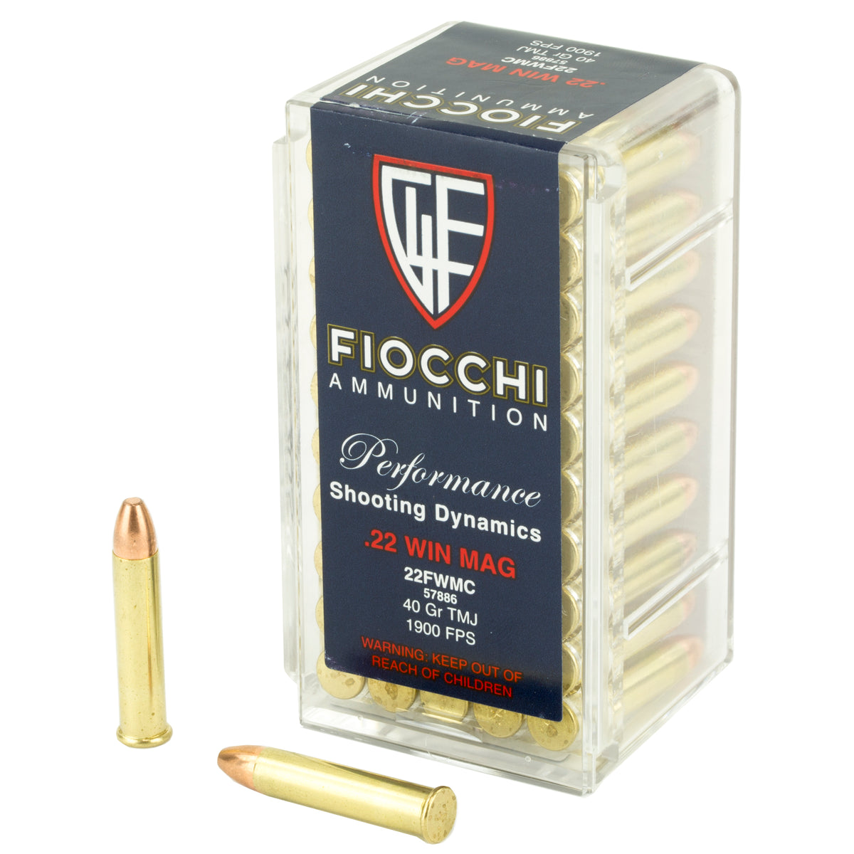 FIOCCHI 22WMR 40GR FMJ 50/2000