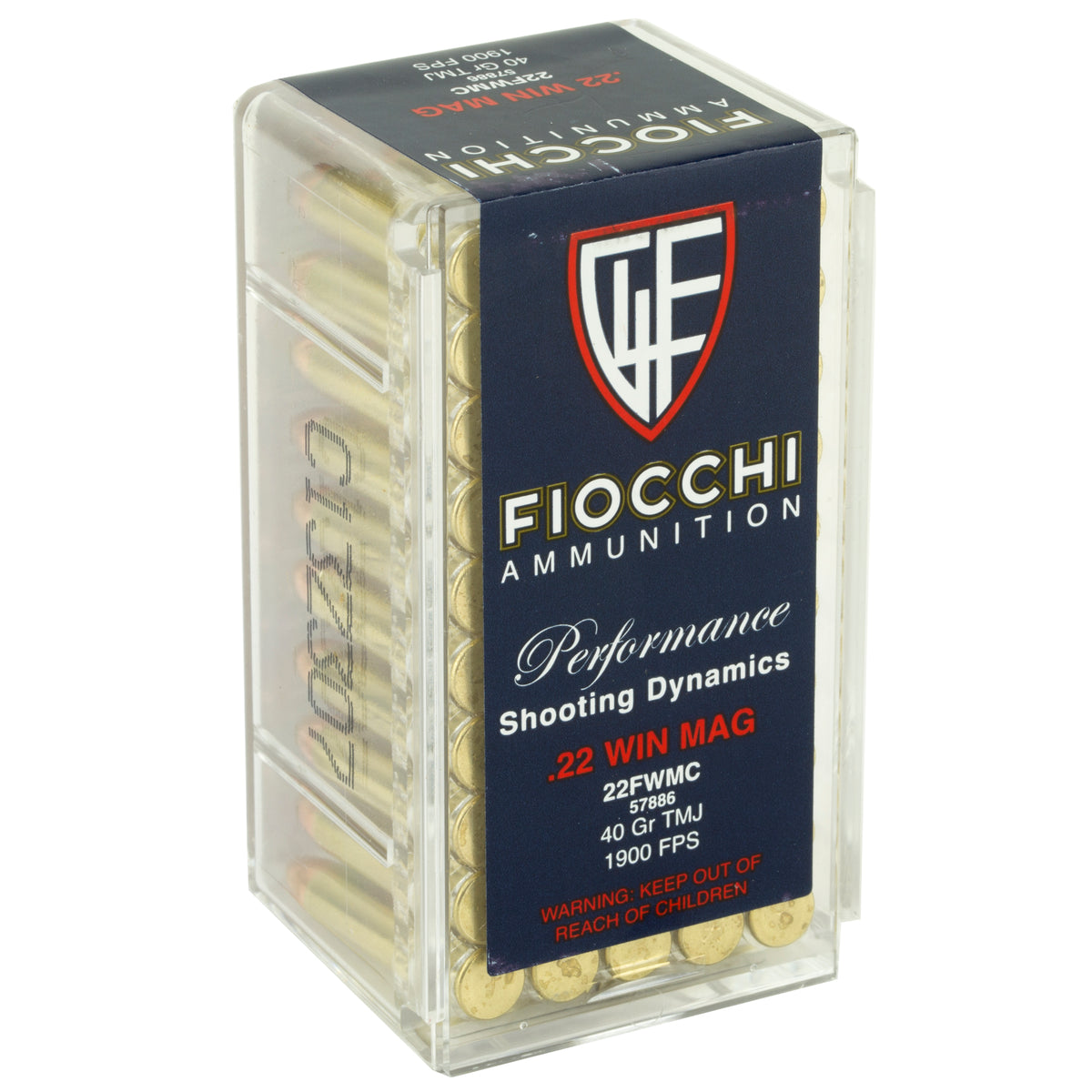 FIOCCHI 22WMR 40GR FMJ 50/2000